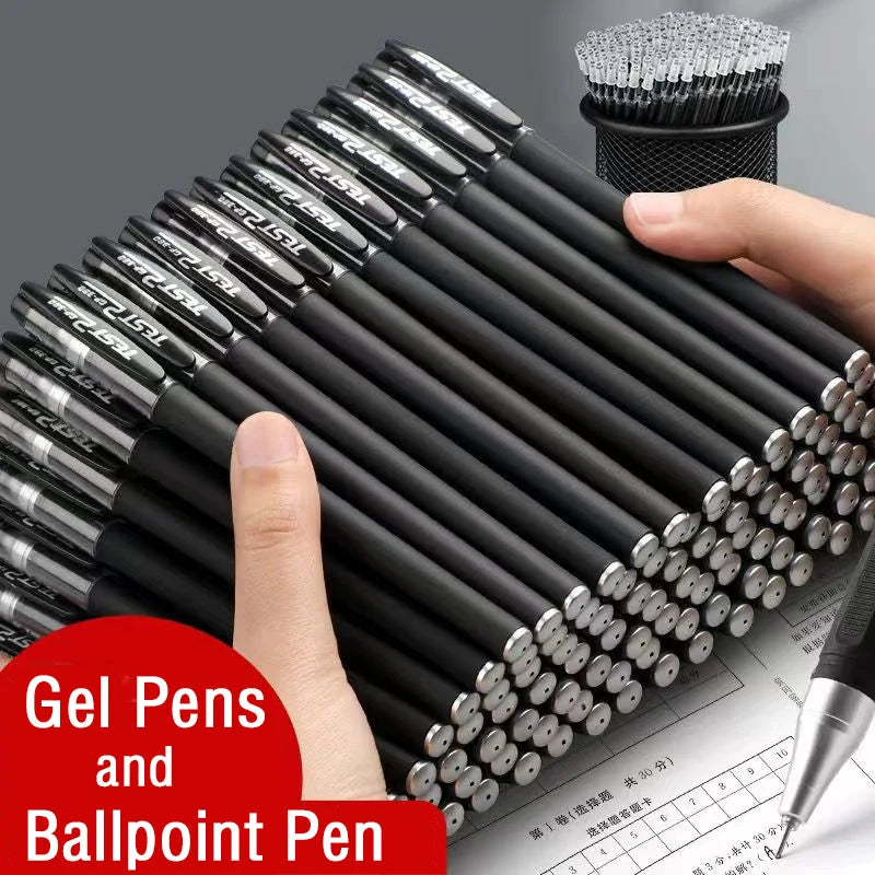 Gel pens Set Black Blue Red Refill Gel Pen Bullet Tip 0.5mm School & office Supplies Stationery kawaii accessories stationery