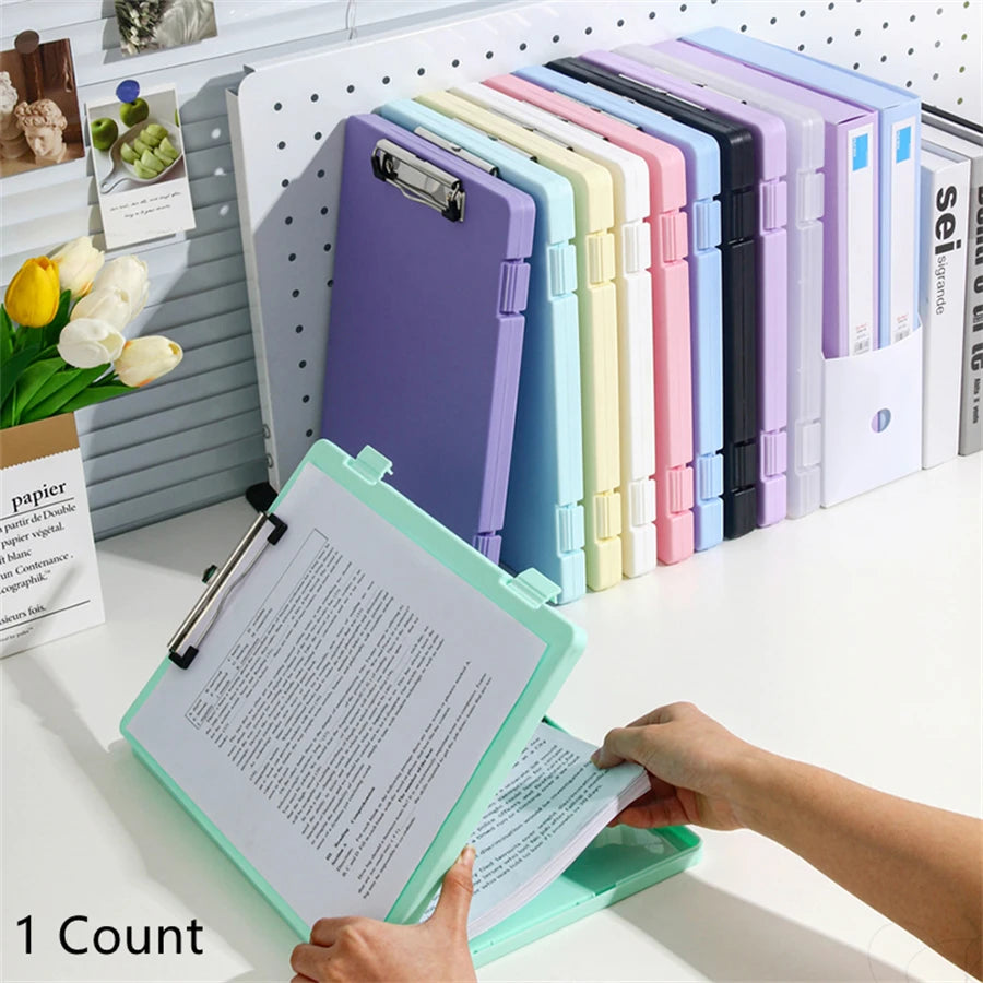 A4 Multi-functional File Folder Desktop Test Paper Organizer Office Document Board Folder Storage Box Writing Board, Office